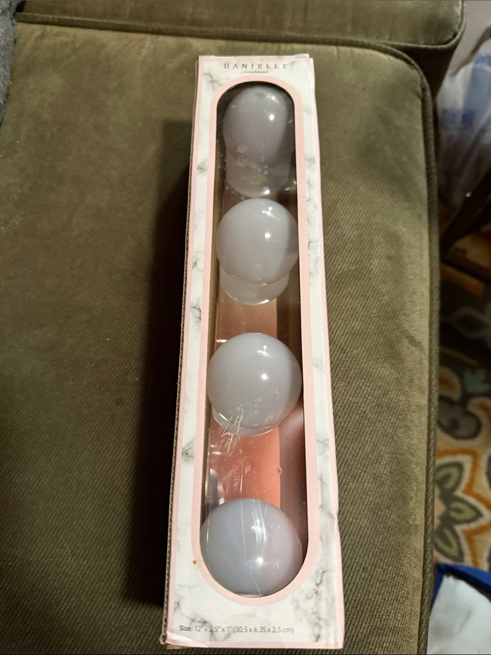 White Marble LED Ball String Lights - White